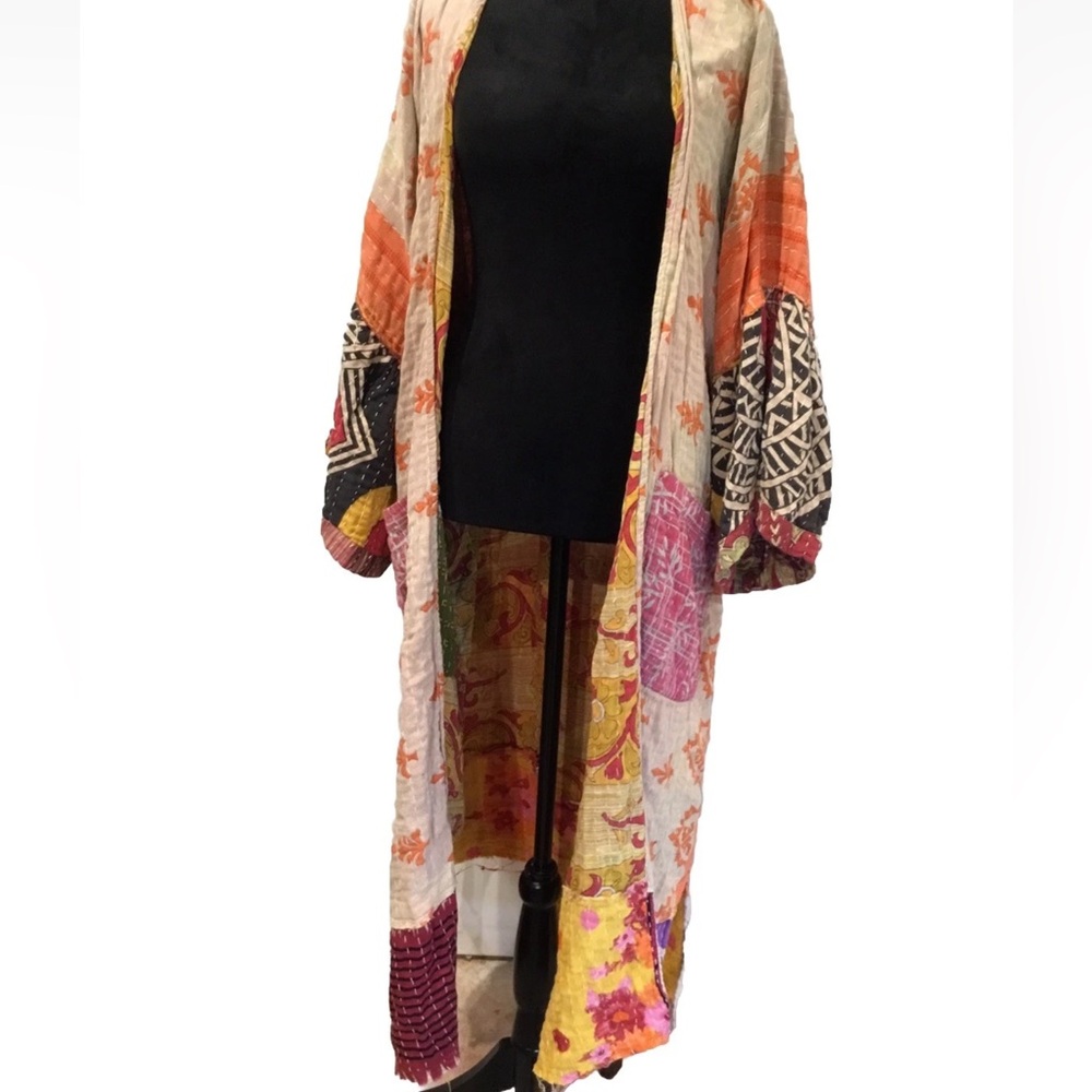 Colorful Patchwork Kimono Reversible Onesize - image 1